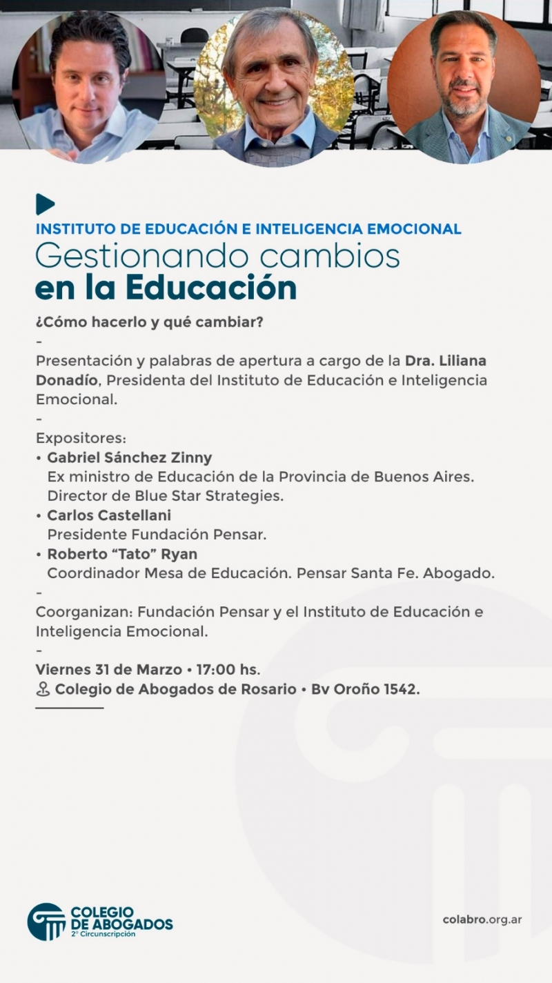 Gestionando cambios en la Educación ¿Cómo hacerlo y qué cambiar? - 31/03/2023